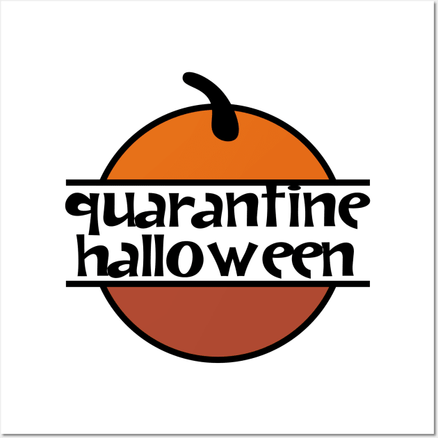 Pumpkin Quarantine Halloween on White Wall Art by sezinun